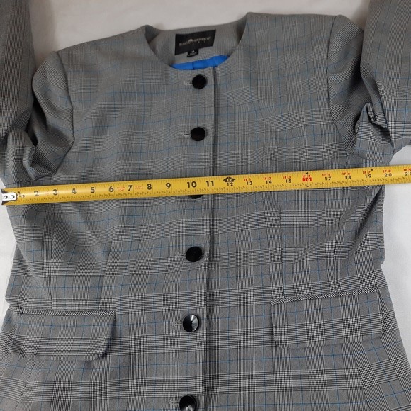 Sag Harbor Padded Shoulders Scoop Neck Suit Jacket size 14 - Picture 6 of 9